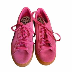 Puma Pink Suede Low-Top Sneakers